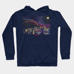 Sydney Harbour Bridge Night Vivid Hoodie